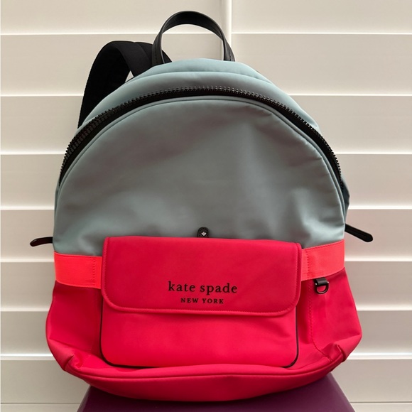 kate spade Handbags - Kate Spade Vibrant Red and Gray Backpack
